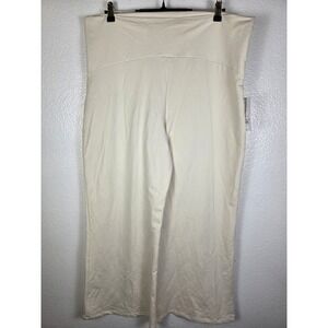 Isabel by Ingrid & Isabel Maternity Wide Leg Pants Cream SIze XL